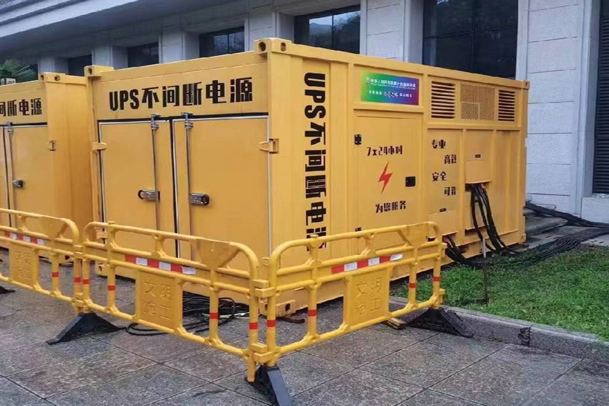 丰都发电机租赁施工现场