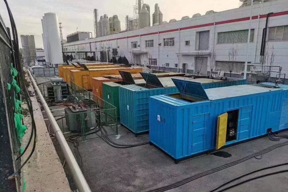 丰都发电机租赁施工现场